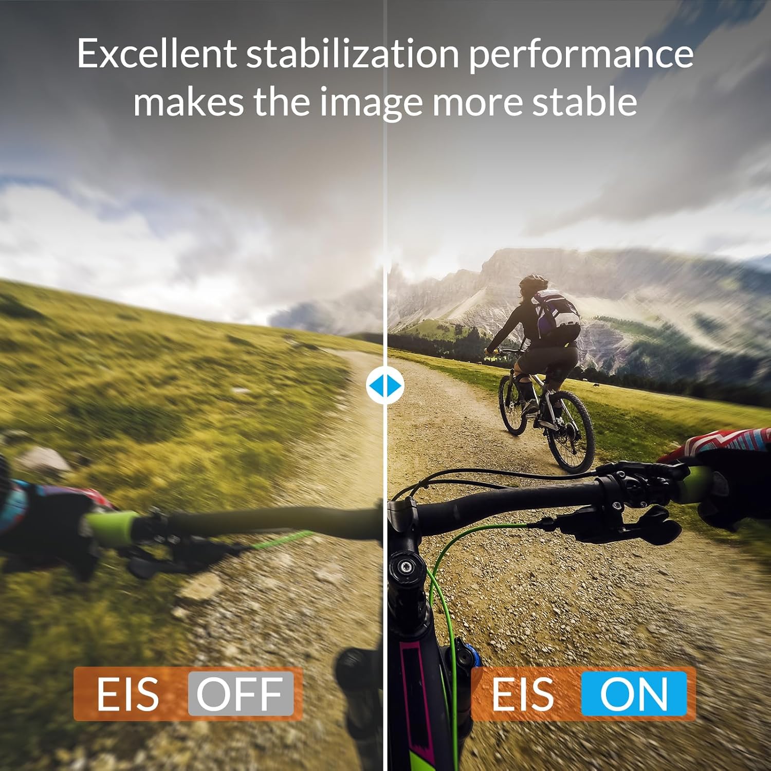 Demonstrates the effectiveness of the product's image stabilization feature for capturing clear, stable images during action shots.