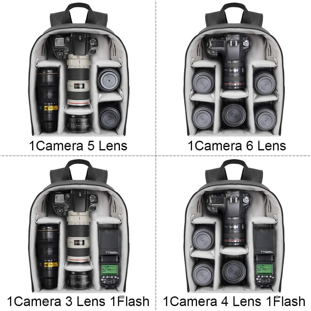 Secondary Images for CADeN Camera Backpack Bag Professional for DSLR/SLR Mirrorless Camera Waterproof