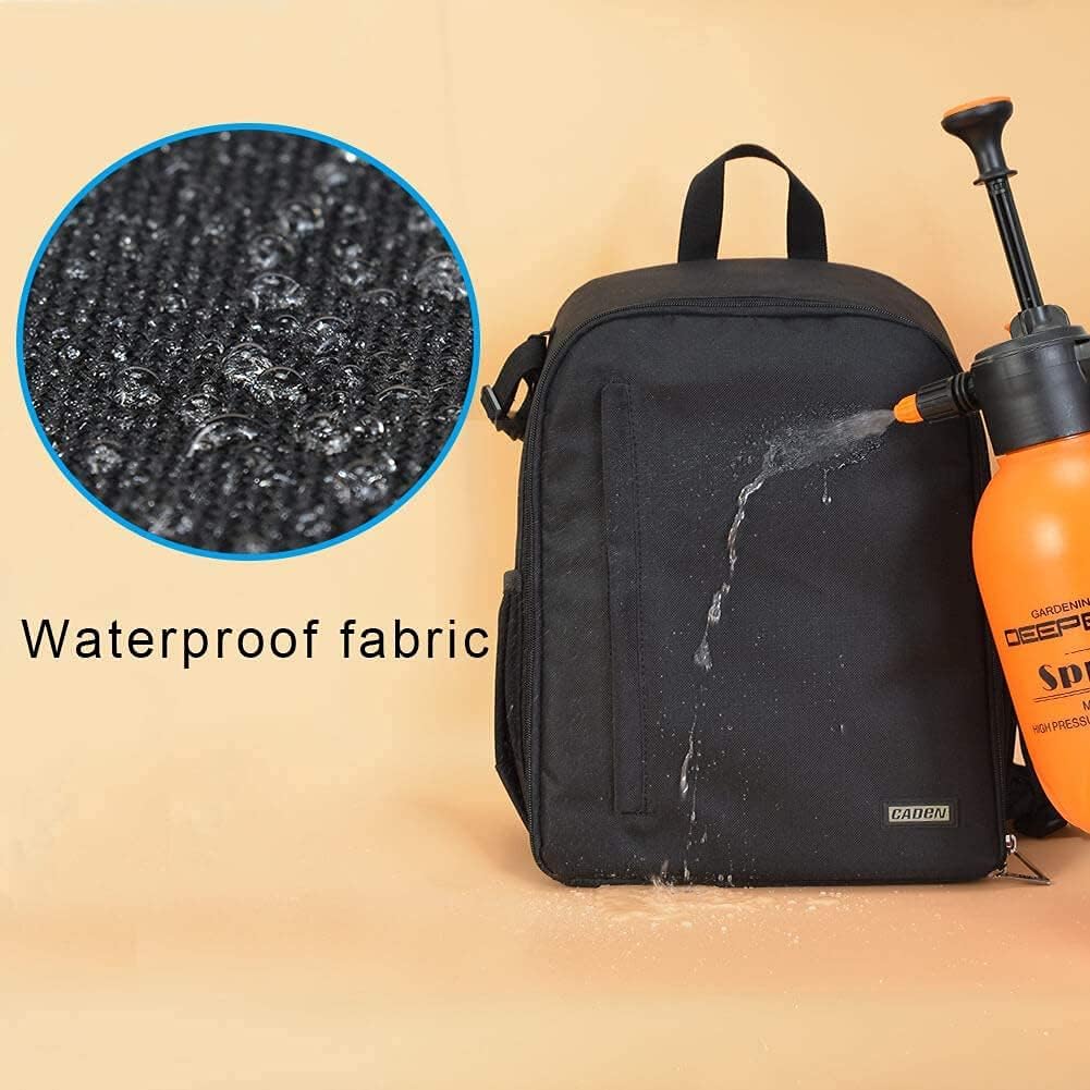 Demonstrates the backpack's waterproof capability to reassure customers about its durability and protection against water damage.