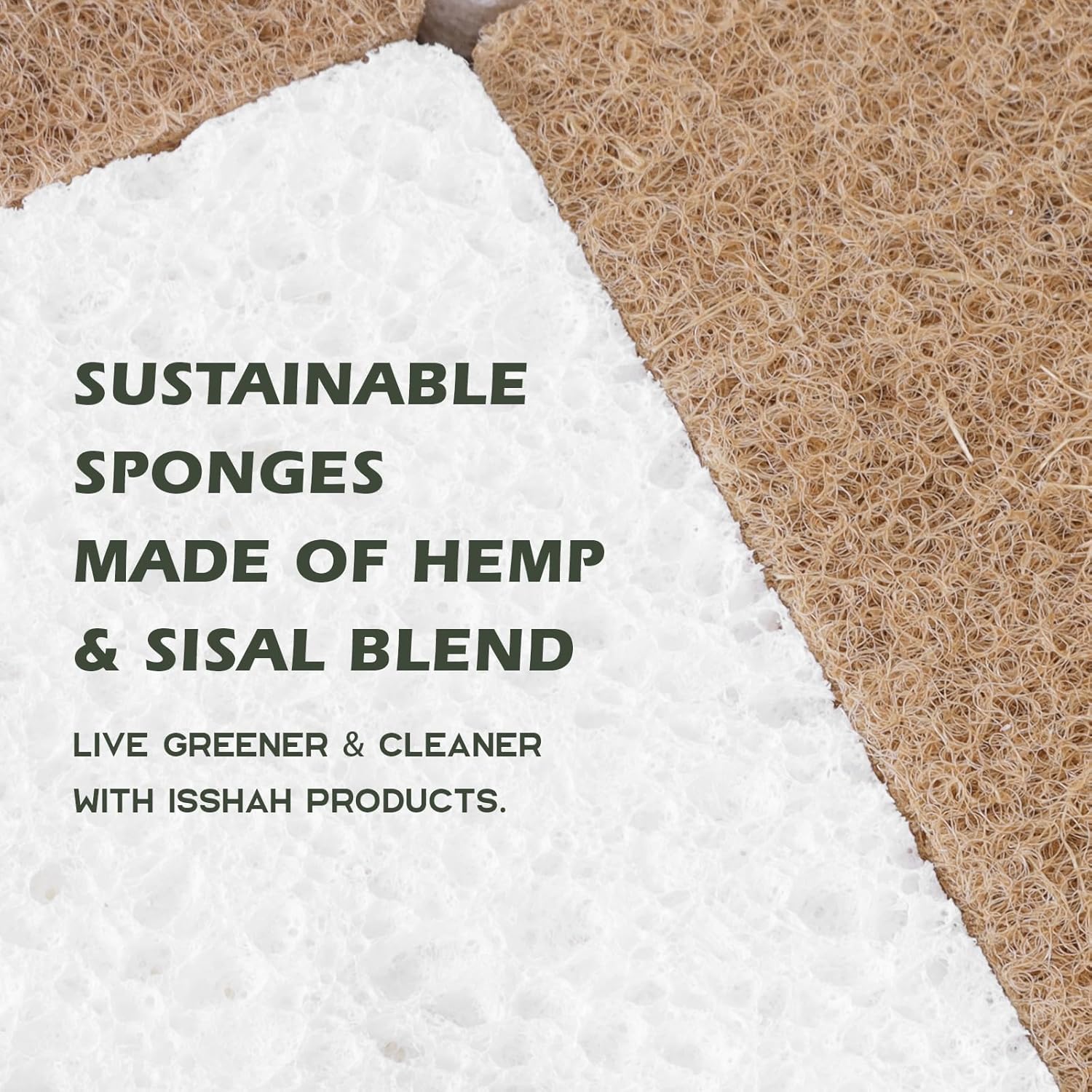 Highlights the eco-friendly nature of the product, emphasizing its composition of sustainable hemp and sisal blend.