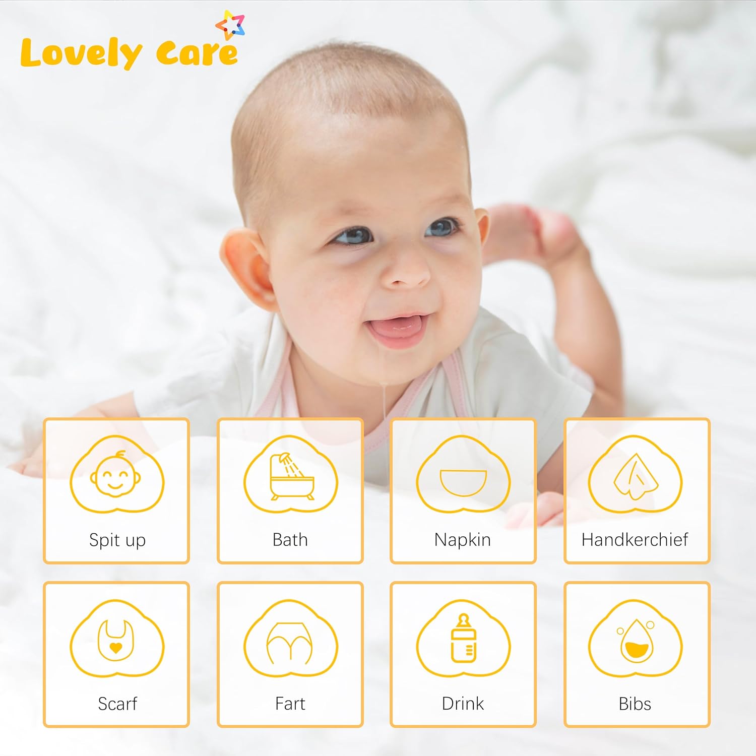 Showcases various baby care products and their uses to demonstrate the brand's comprehensive range of solutions for infant care.