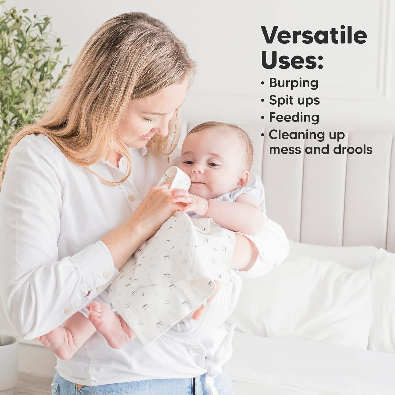 Demonstrates the versatility of the product for various baby care tasks, reassuring parents of its multi-functional value.