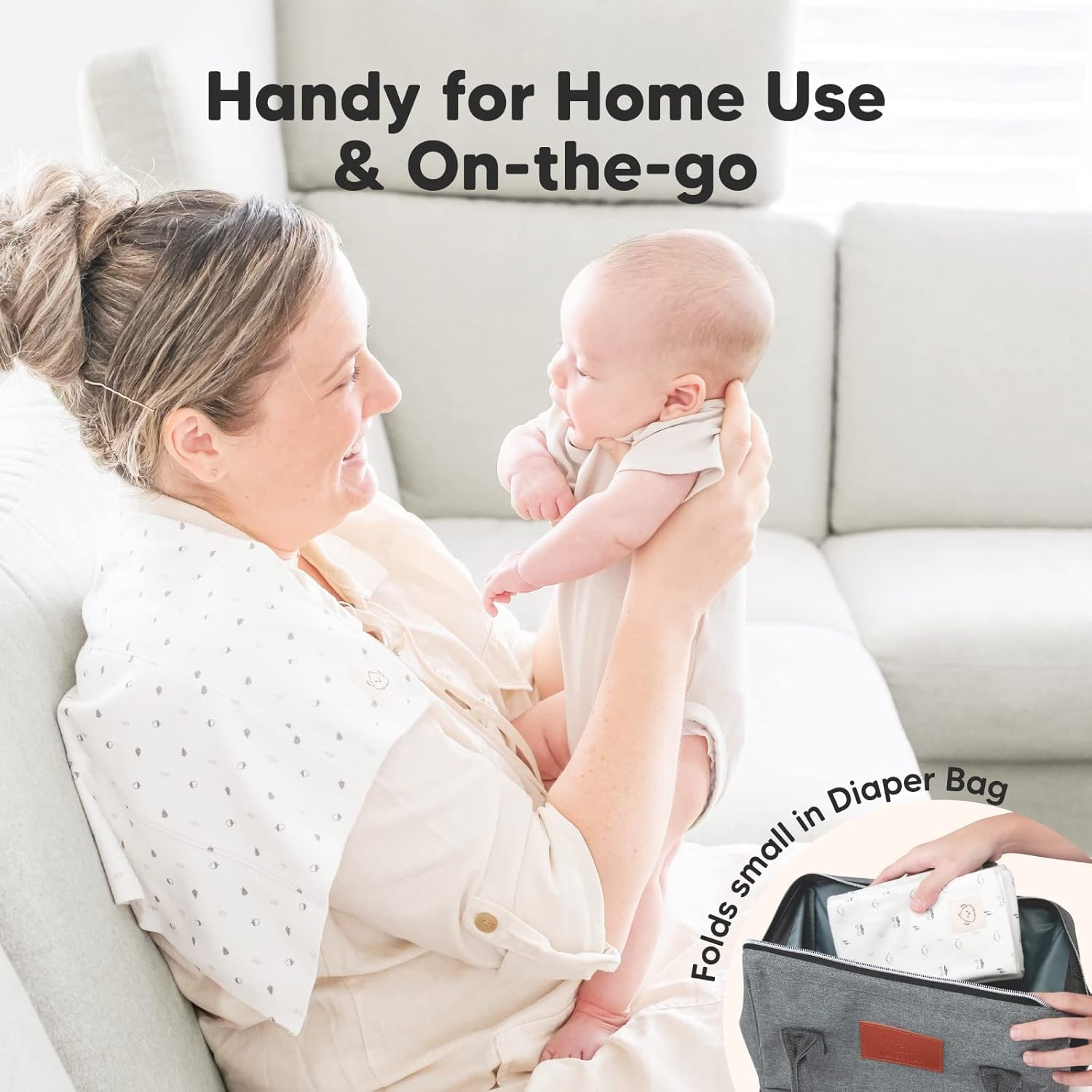 Demonstrates the versatility of the product for both at-home and travel use, appealing to parents who need flexibility.