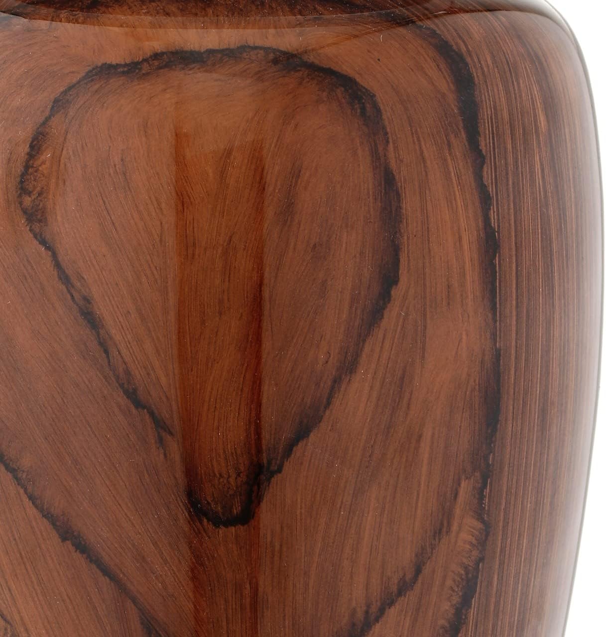 Highlights the unique, natural wood grain pattern of the product to showcase its premium quality and aesthetic appeal.