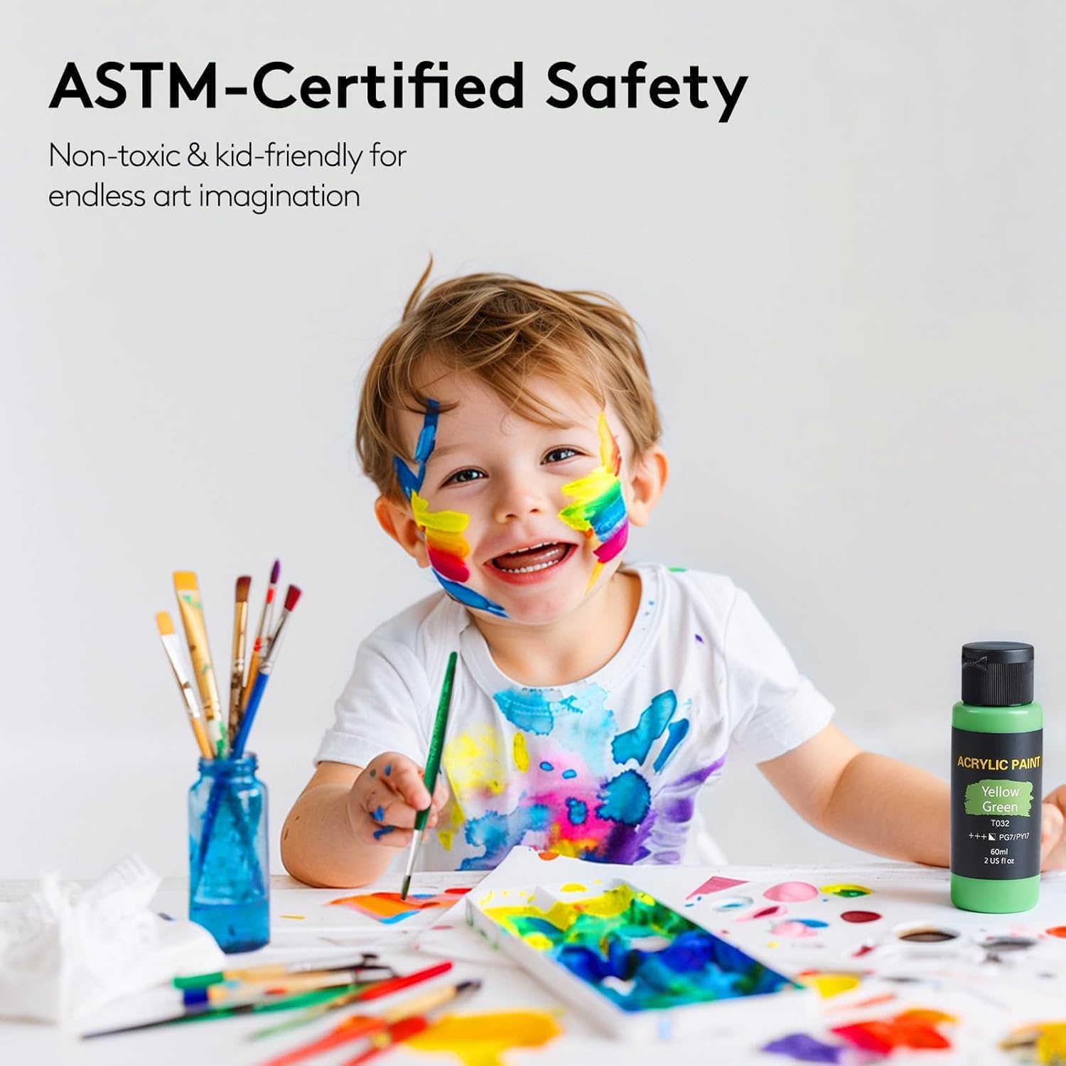 Reassures parents that the product is safe and suitable for children's use, encouraging creative play without safety concerns.