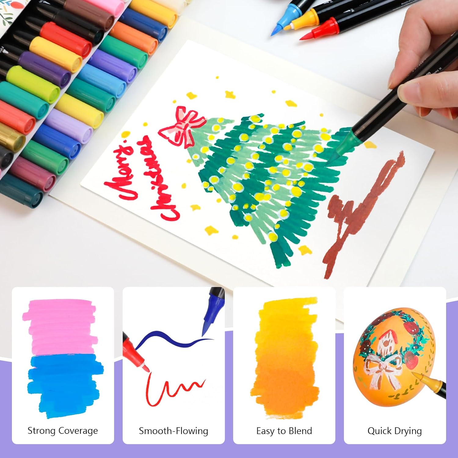 Secondary Images for Artecho Acrylic Paint Markers 48 Colors