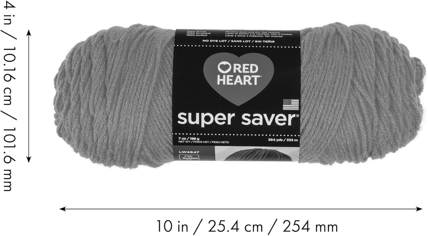 Provides exact measurements of the yarn skein to help customers understand its size and quantity.