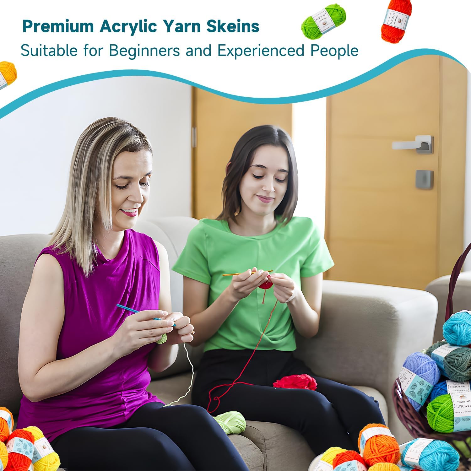 Secondary Images for Inscraft 52 Acrylic Yarn Skeins