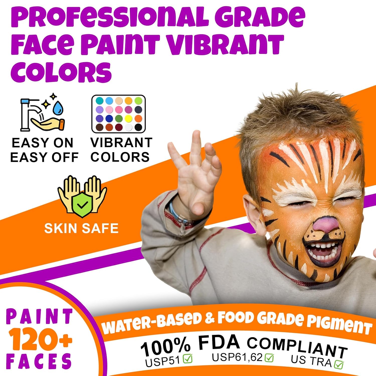 Secondary Images for Face Painting Kit for Kids