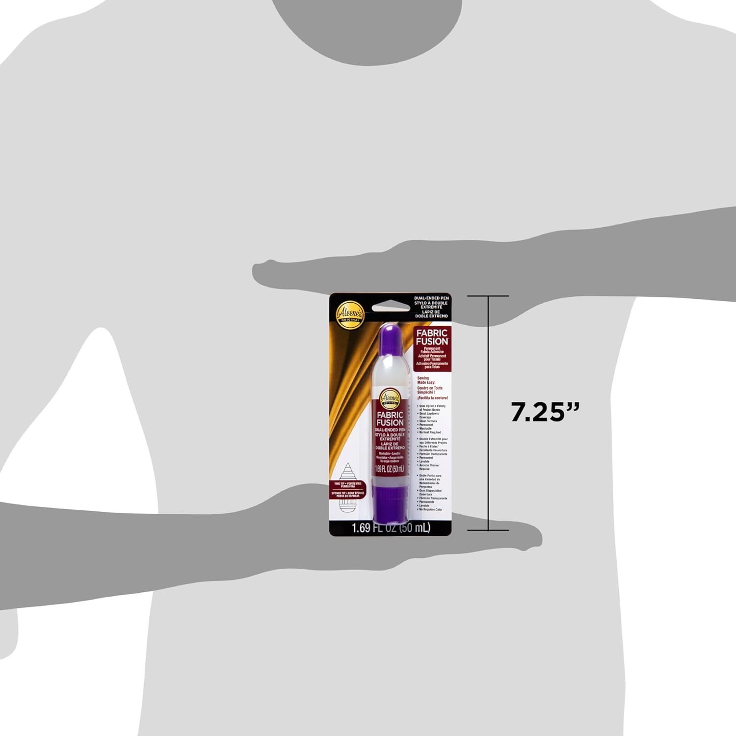 Shows the exact height of the product to give shoppers a clear understanding of its size.