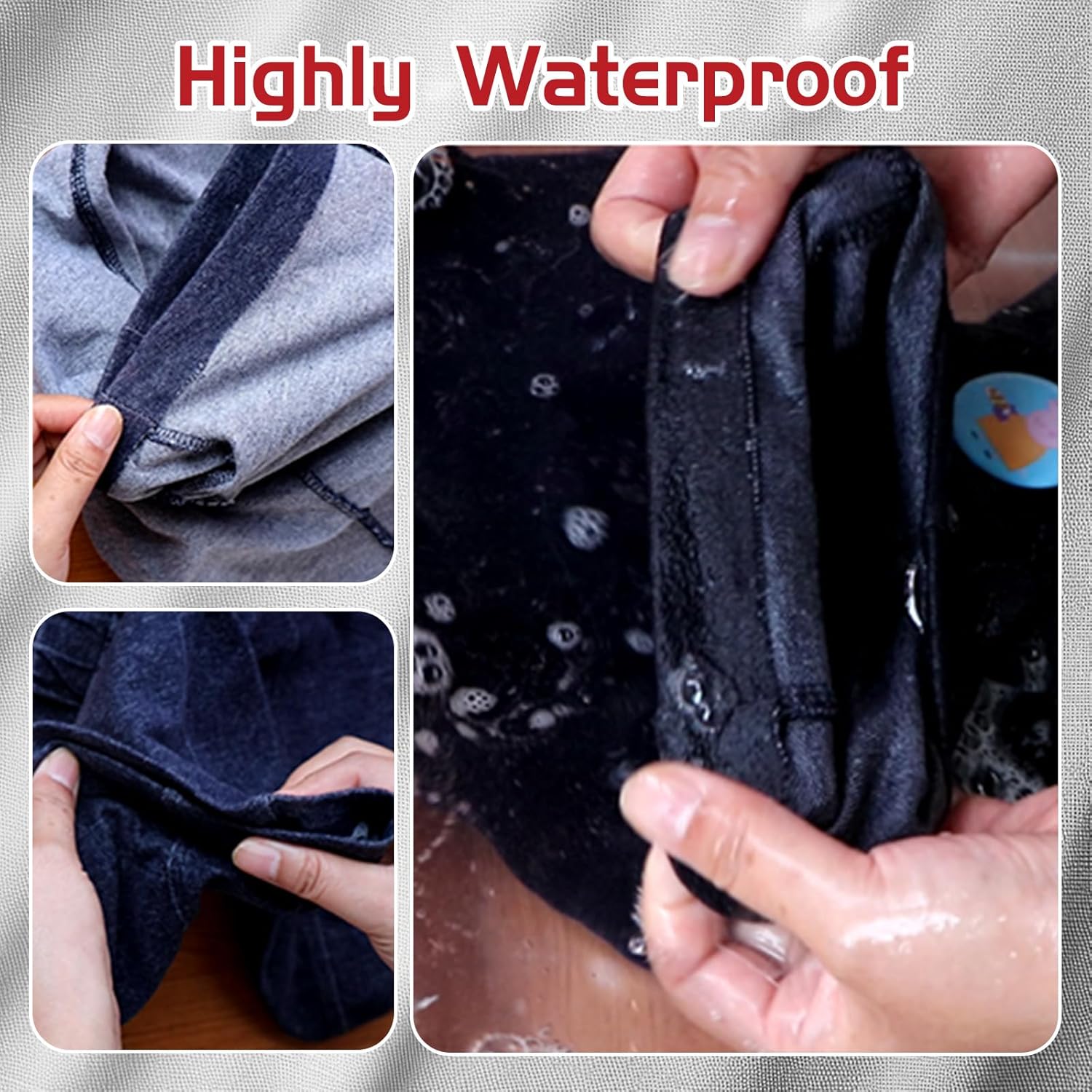 Demonstrates the product's high level of water resistance to reassure customers about its durability in wet conditions.