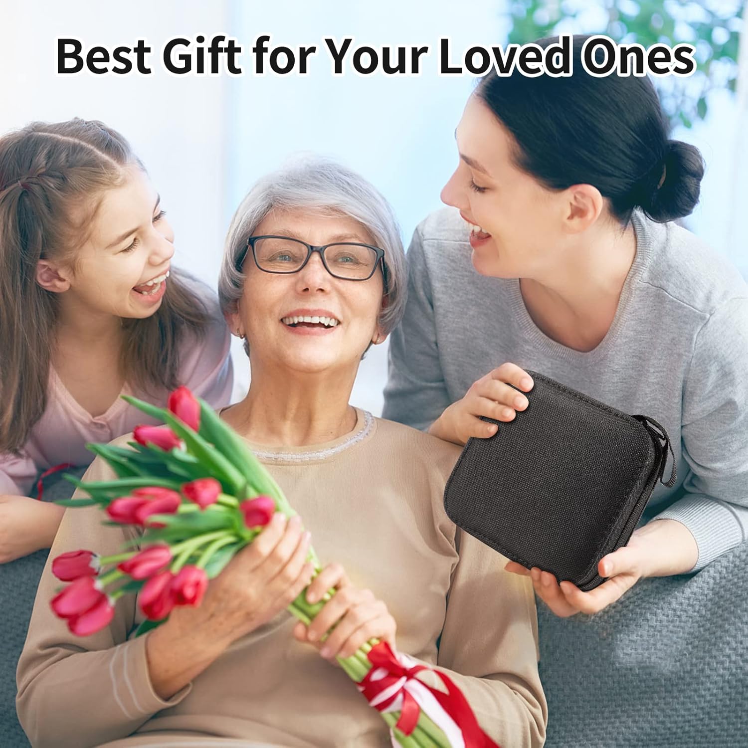 Demonstrates the product as an ideal gift for loved ones across generations, emphasizing its suitability for family members of different ages.