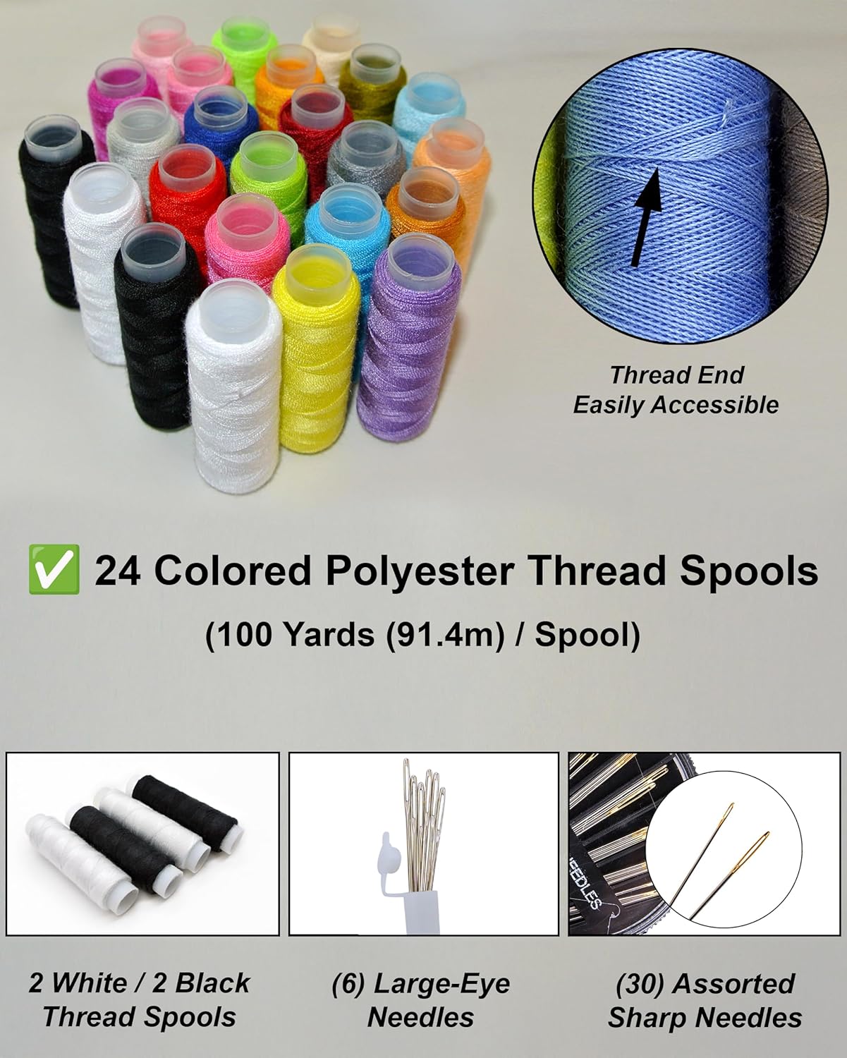 Secondary Images for Vellostar Sewing Kit for Adults & Beginners