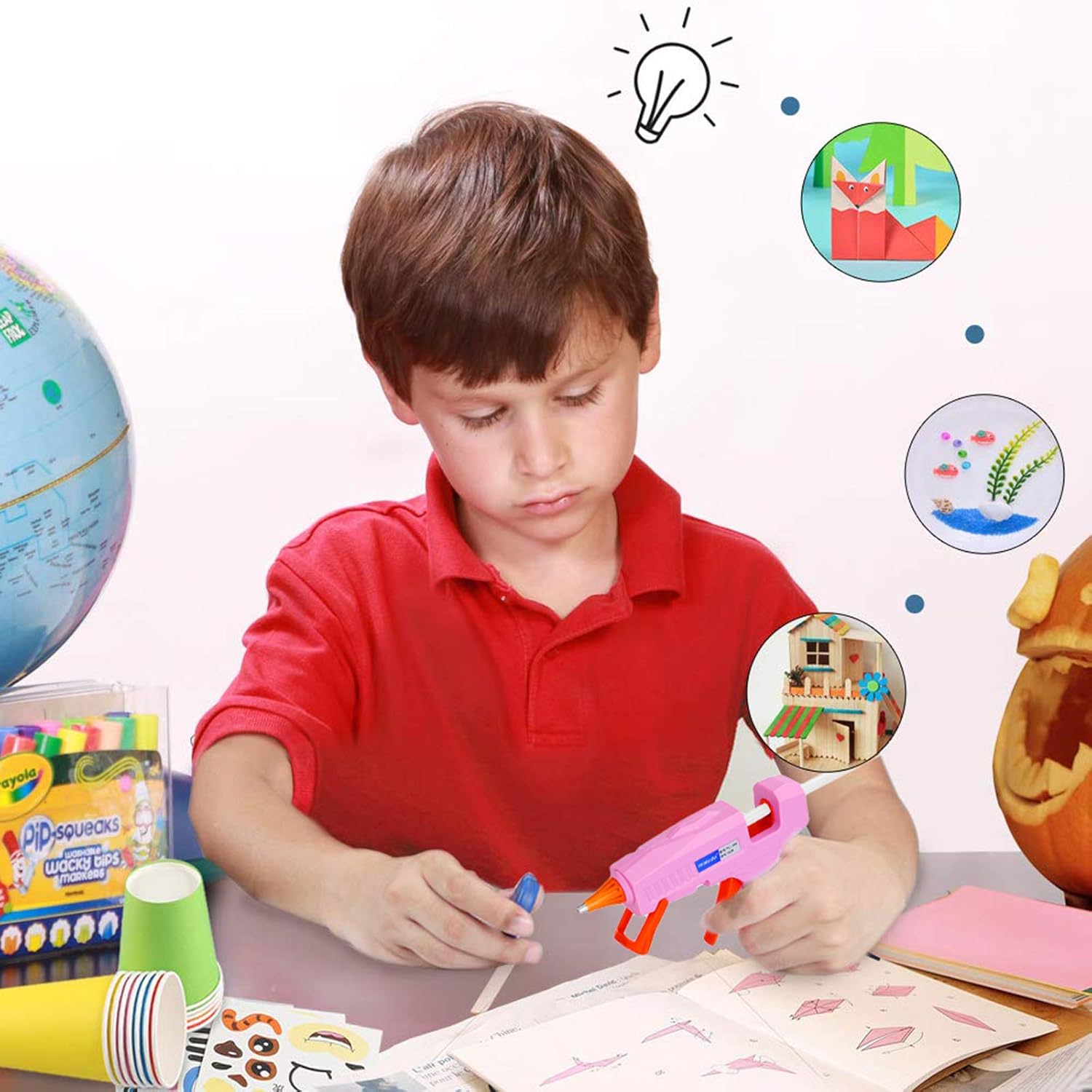 Showcases various creative and educational applications of the product, encouraging parents to see its versatility for children's development.