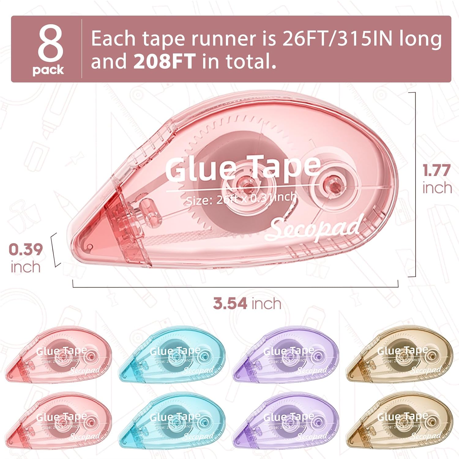 Secondary Images for 8 Pack Scrapbook Tape