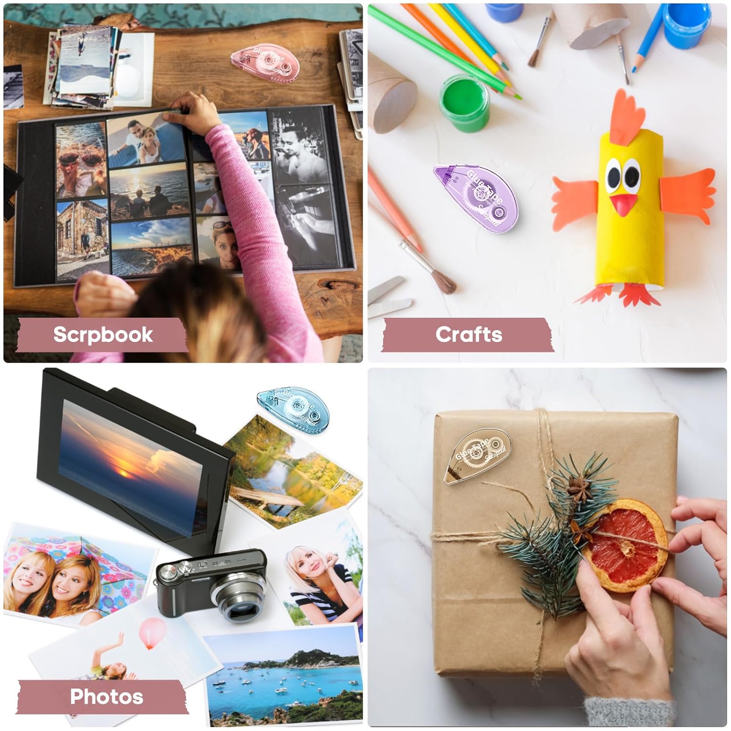 Demonstrates the versatility of the product by showcasing its use in various creative activities and projects.