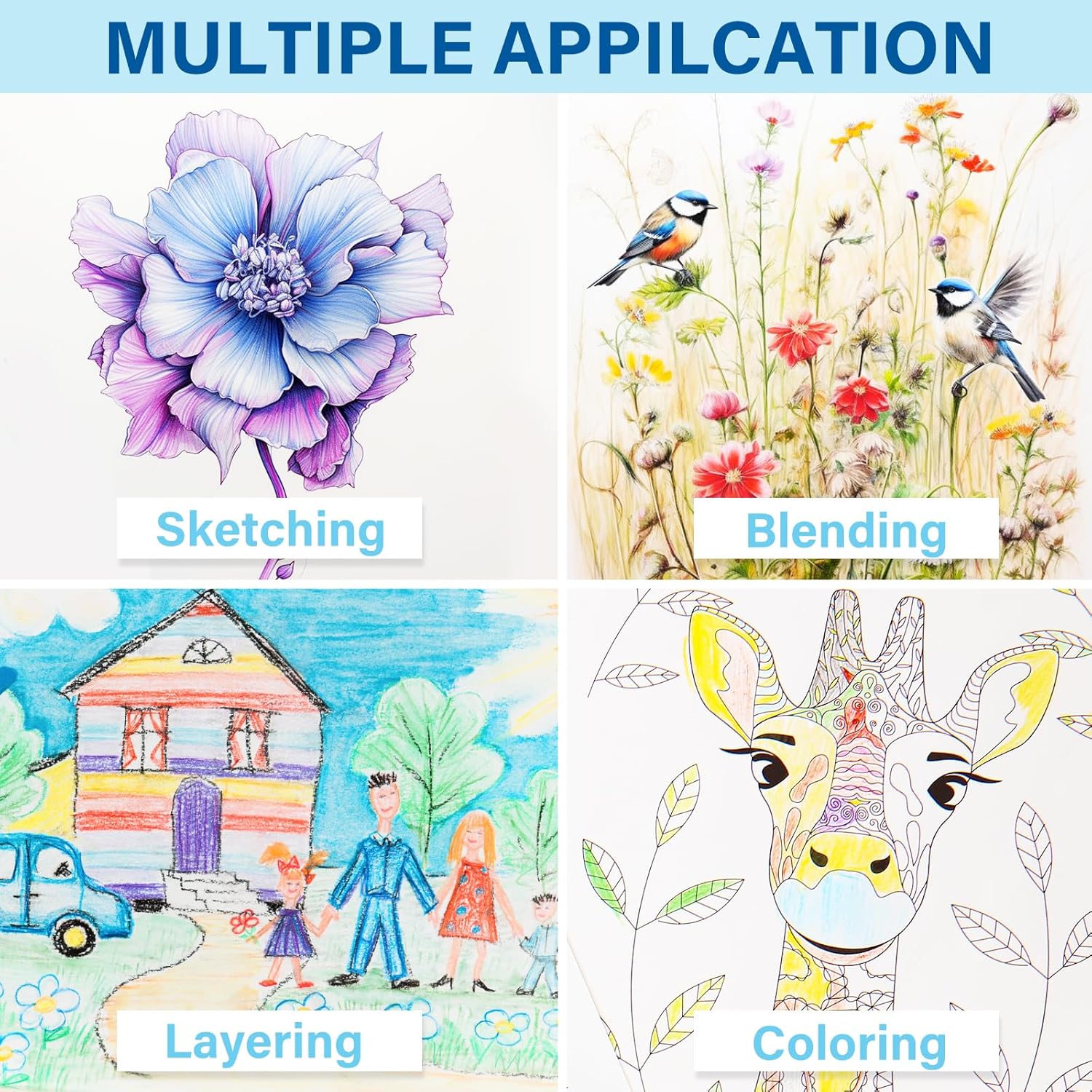 Demonstrates the versatility of the product by showcasing different artistic techniques and applications it can be used for.