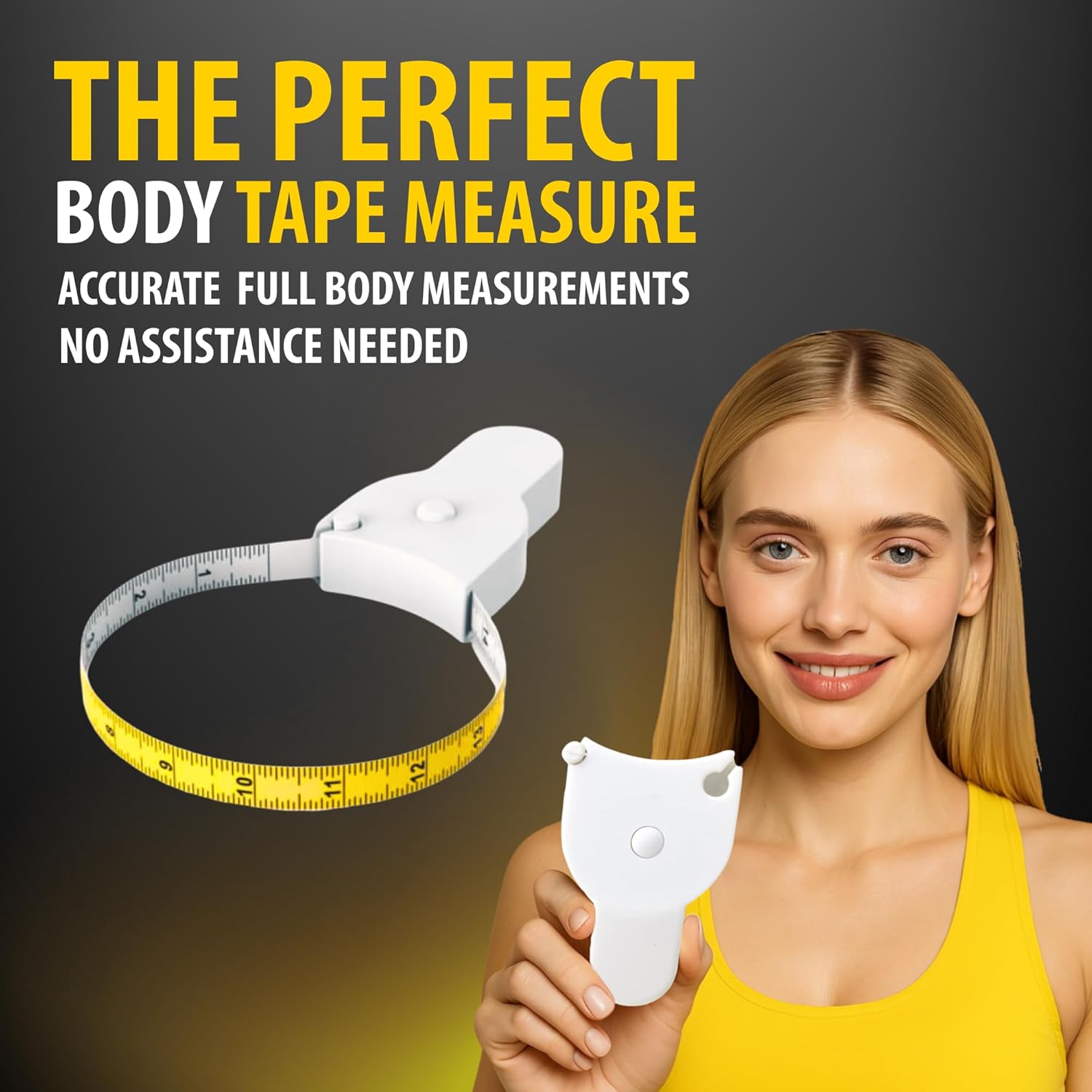 Highlights the product's ability to provide accurate full body measurements without assistance, emphasizing convenience and ease of use.