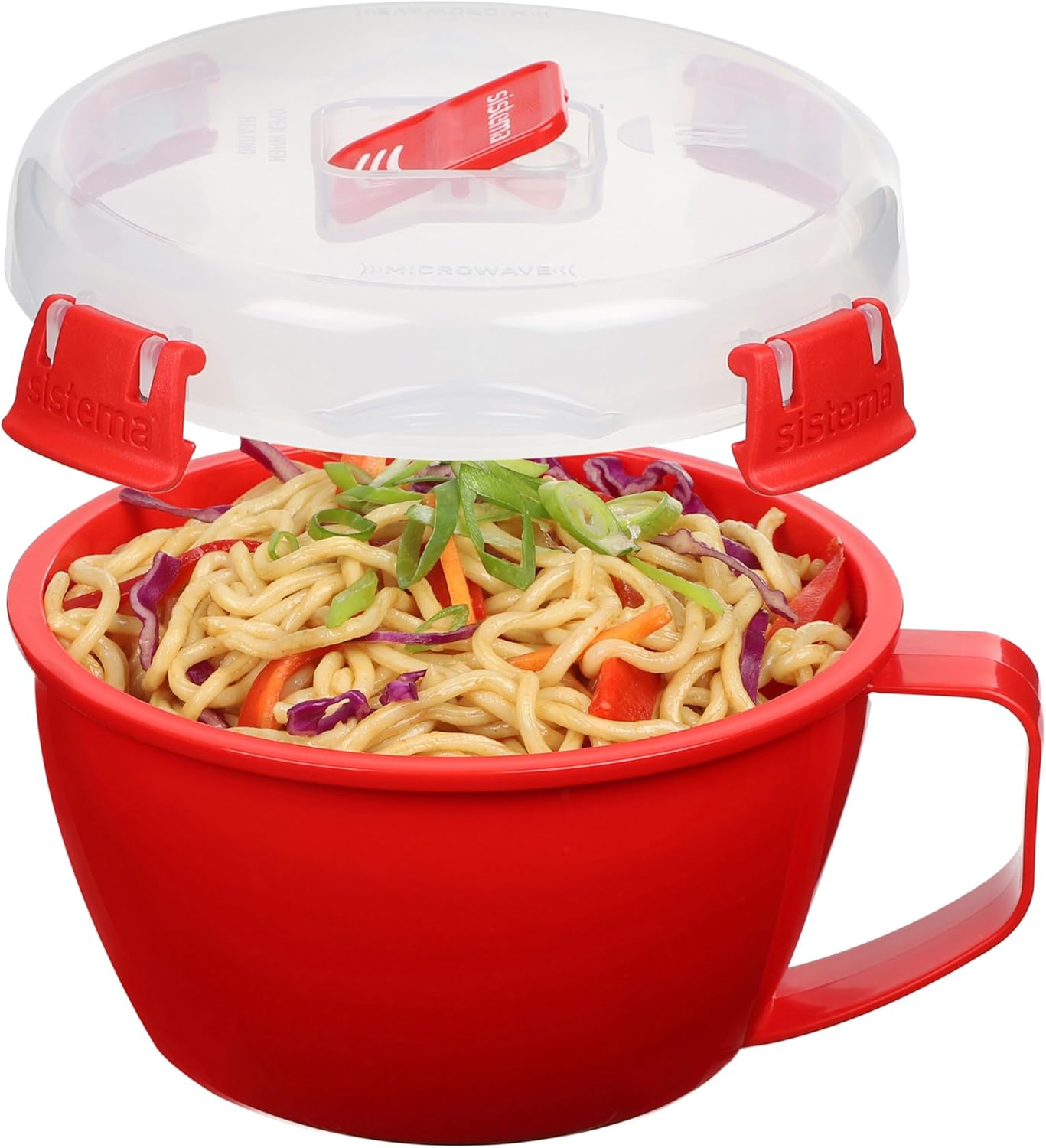 Secondary Images for Sistema 1109ZS Microwave Collection Noodle Bowl 1 Count (Pack of 1) Red