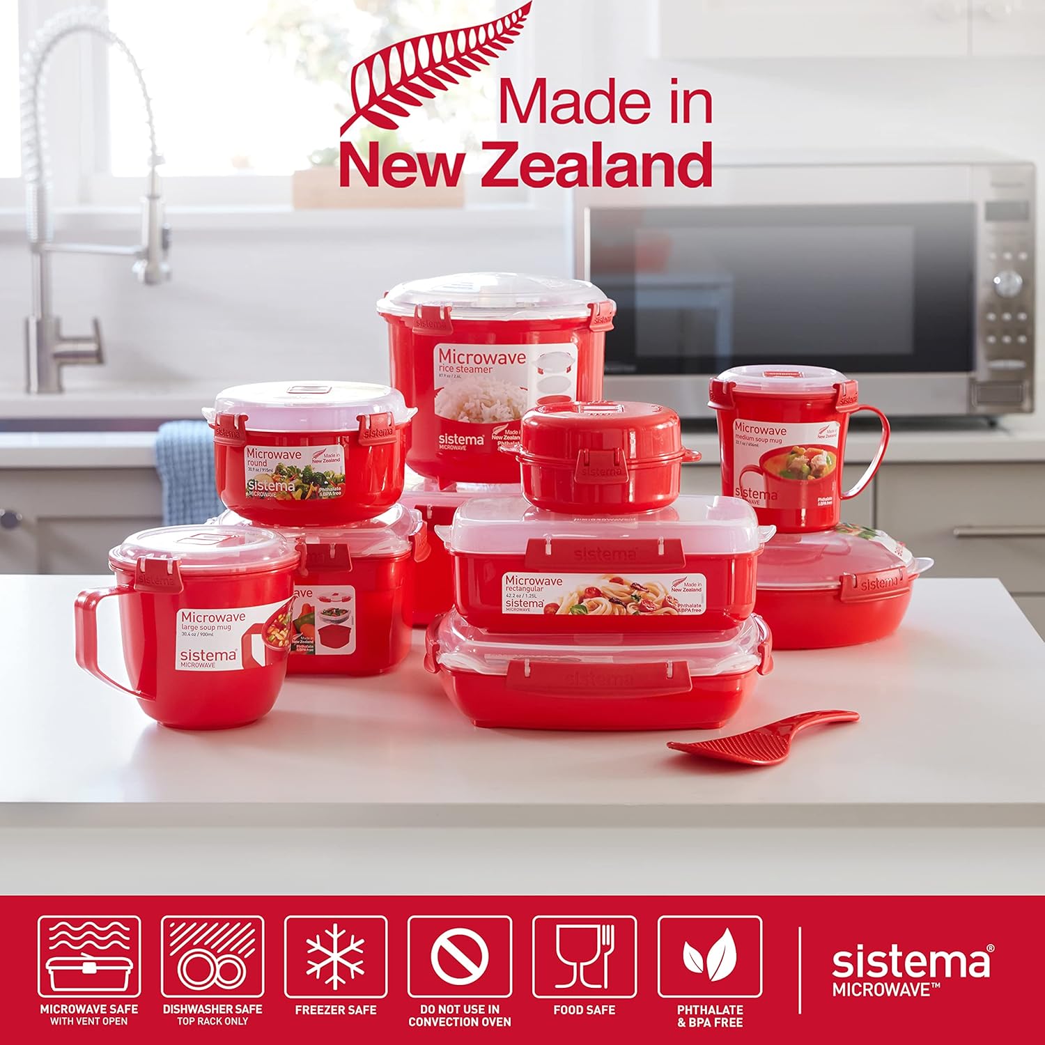 Secondary Images for Sistema 1109ZS Microwave Collection Noodle Bowl 1 Count (Pack of 1) Red