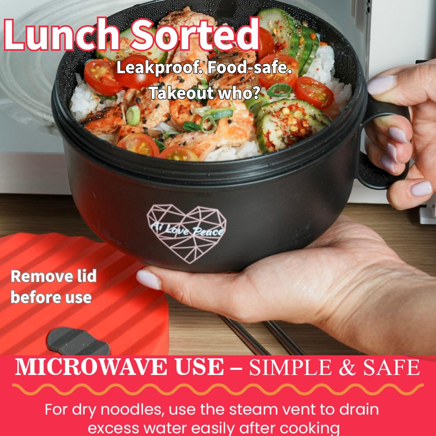Secondary Images for AI LOVE PEACE Ramen Bowl