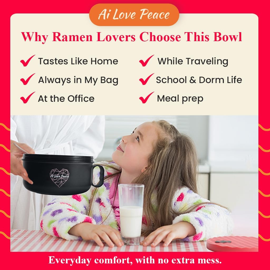 Secondary Images for AI LOVE PEACE Ramen Bowl