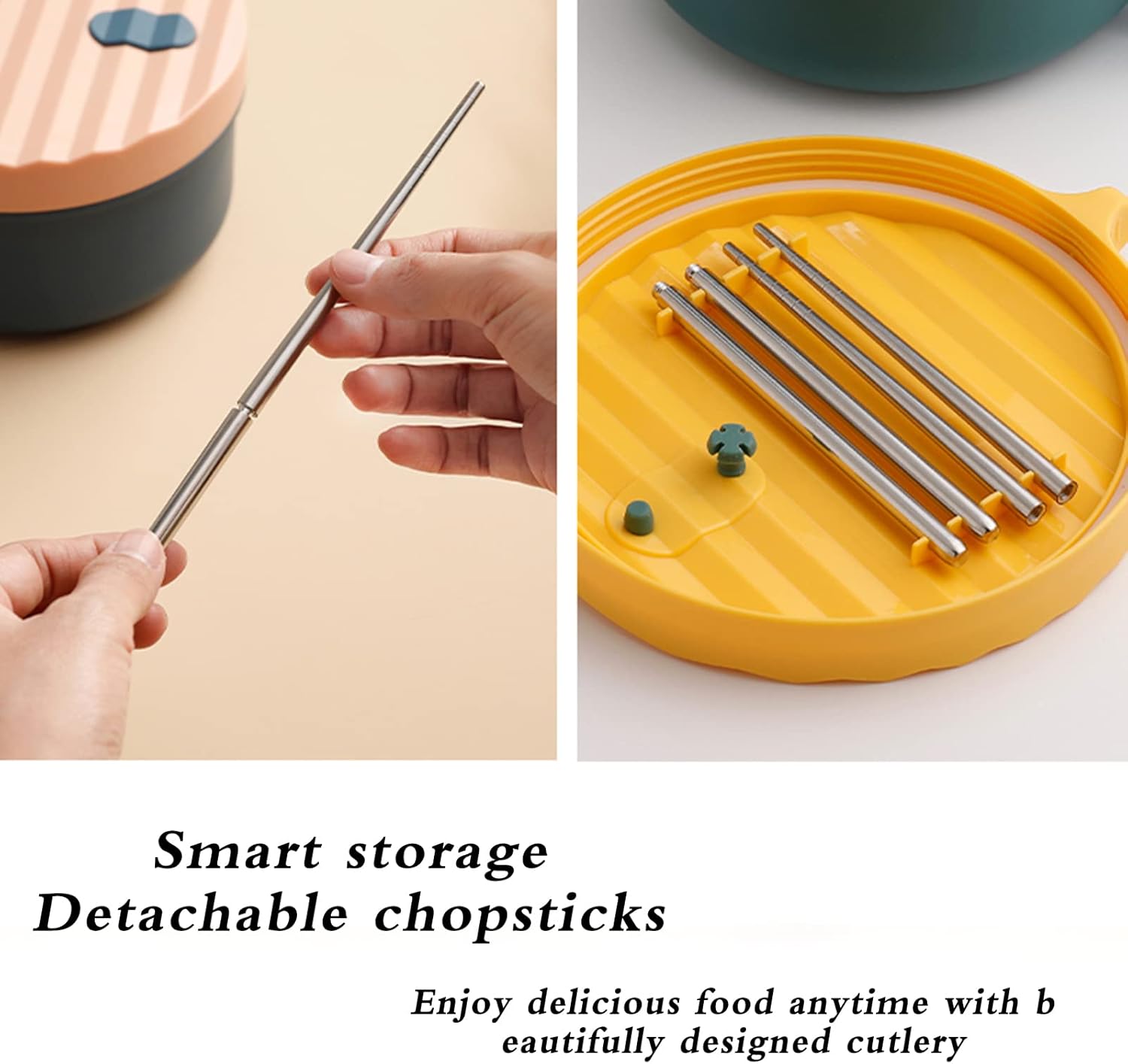 Secondary Images for Microwave Ramen Bowl Ramen Cooker with Handles Noodle Bowls with Lid and Chopsticks…