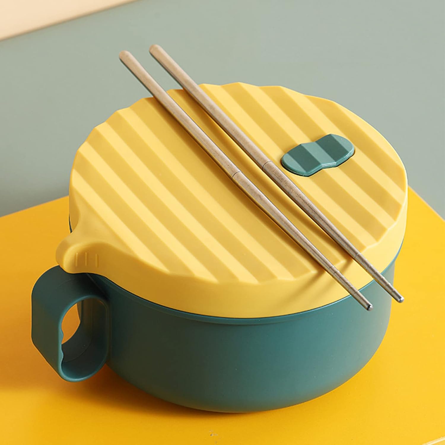 Secondary Images for Microwave Ramen Bowl Ramen Cooker with Handles Noodle Bowls with Lid and Chopsticks…