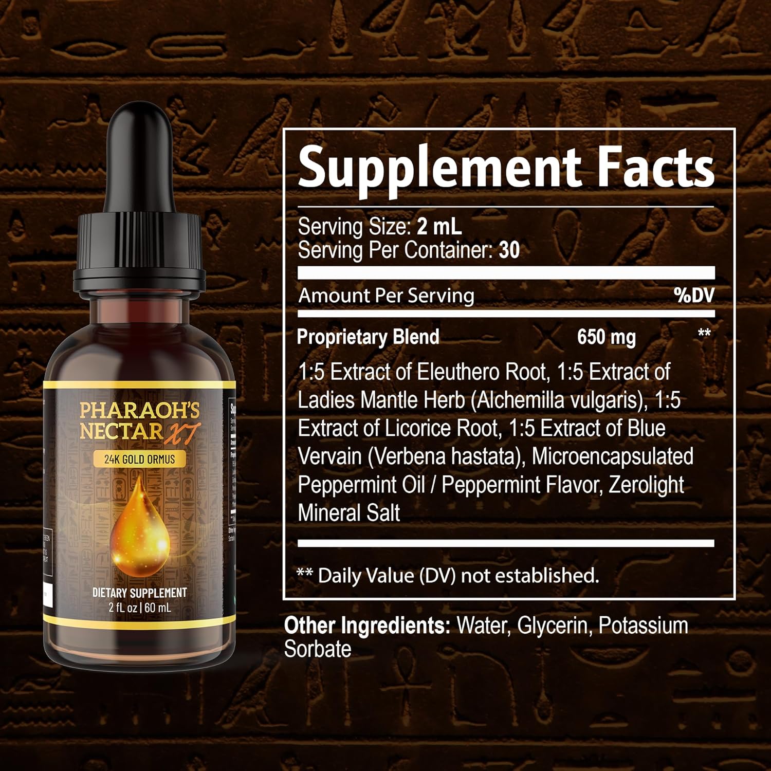Provides clear information on product usage and quantity to help customers understand how long the supplement will last. Details the specific ingredients and their amounts in the supplement to…