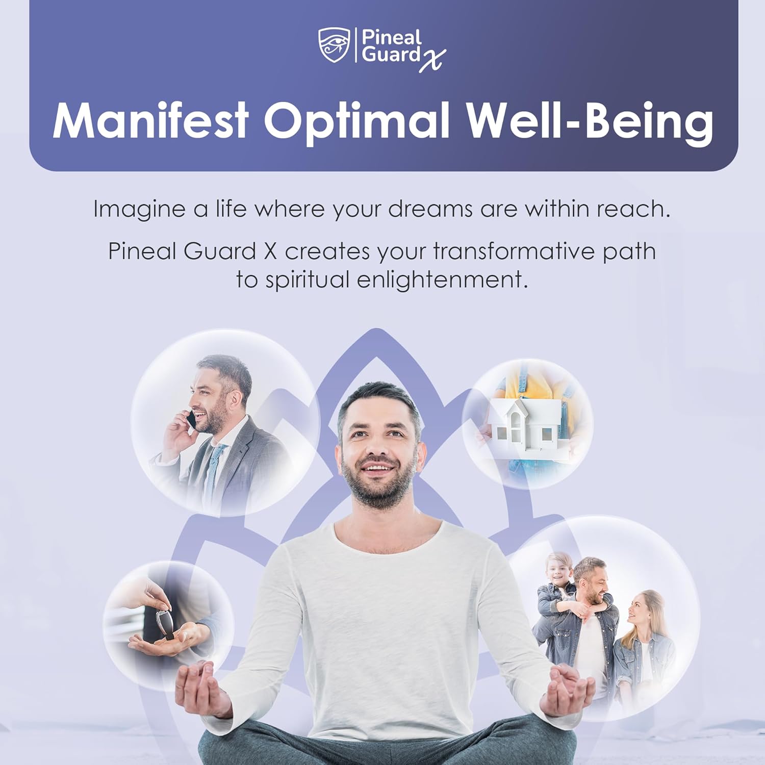 Showcases the various aspects of life that can be improved through the product, appealing to aspirations for overall well-being and success. Reinforces the brand's promise of helping customers…