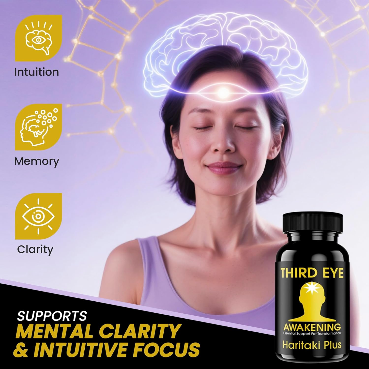 Highlights multiple cognitive benefits of the supplement to appeal to those seeking mental performance enhancement.