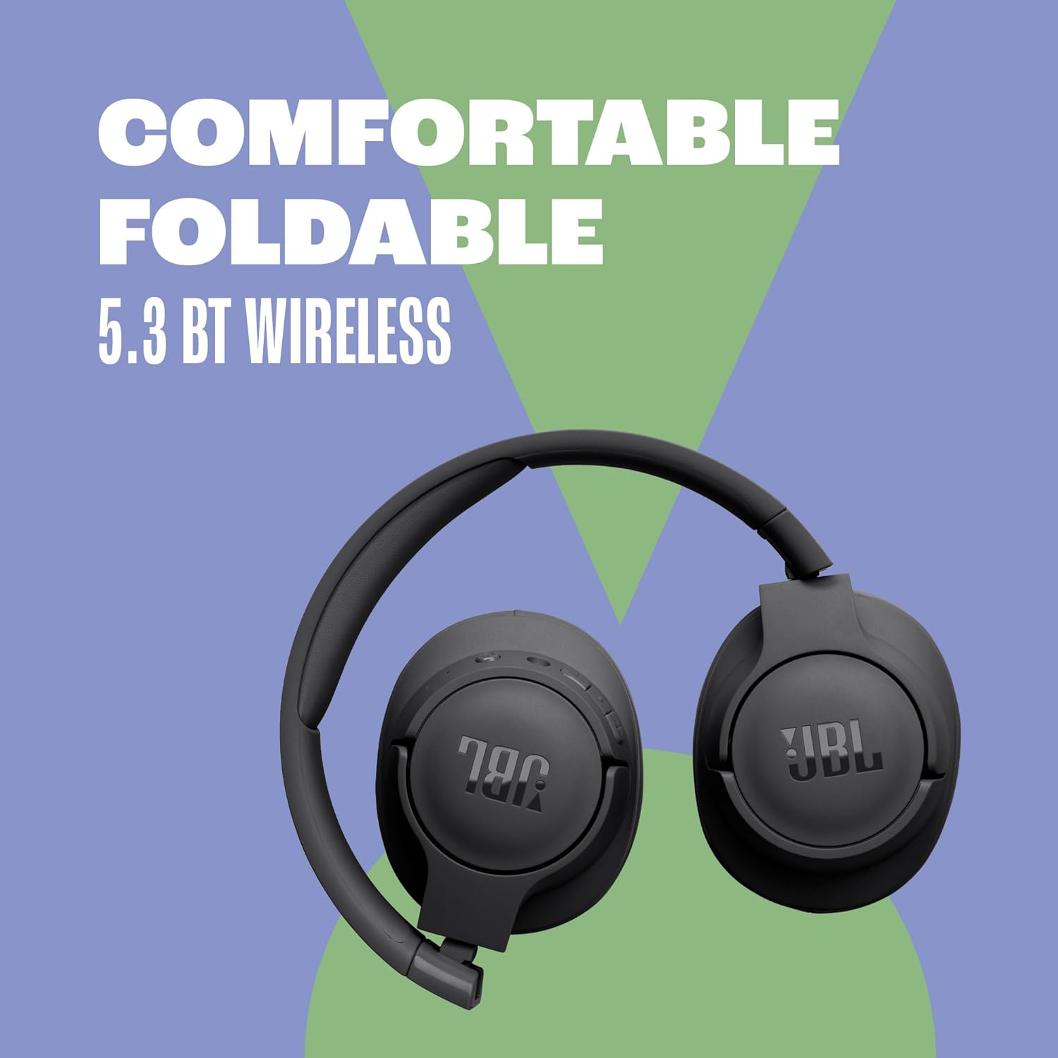 Highlights multiple key features of the headphones to showcase their versatility and convenience.