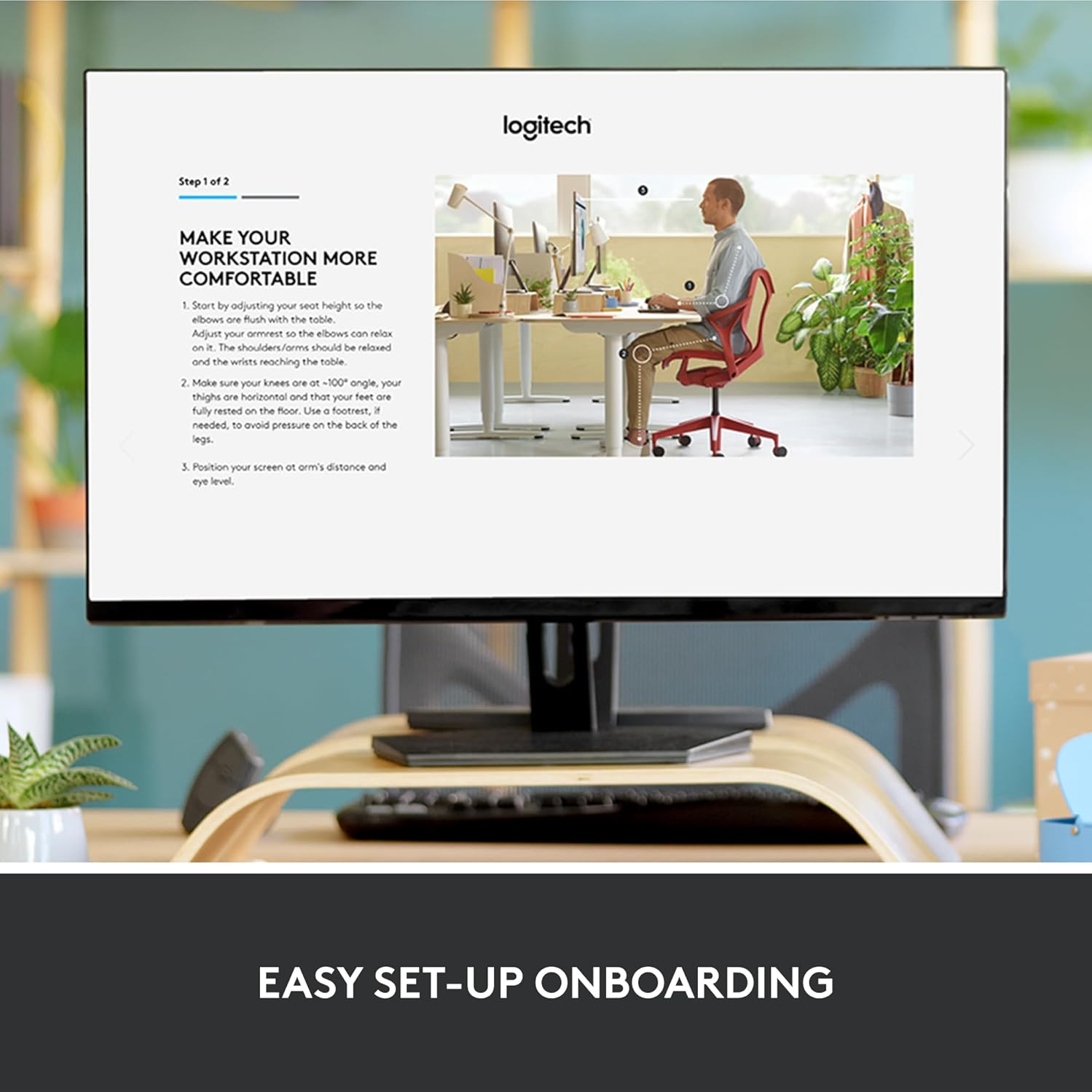 Guides users on how to set up a comfortable and ergonomic workstation, reducing physical strain and improving productivity.