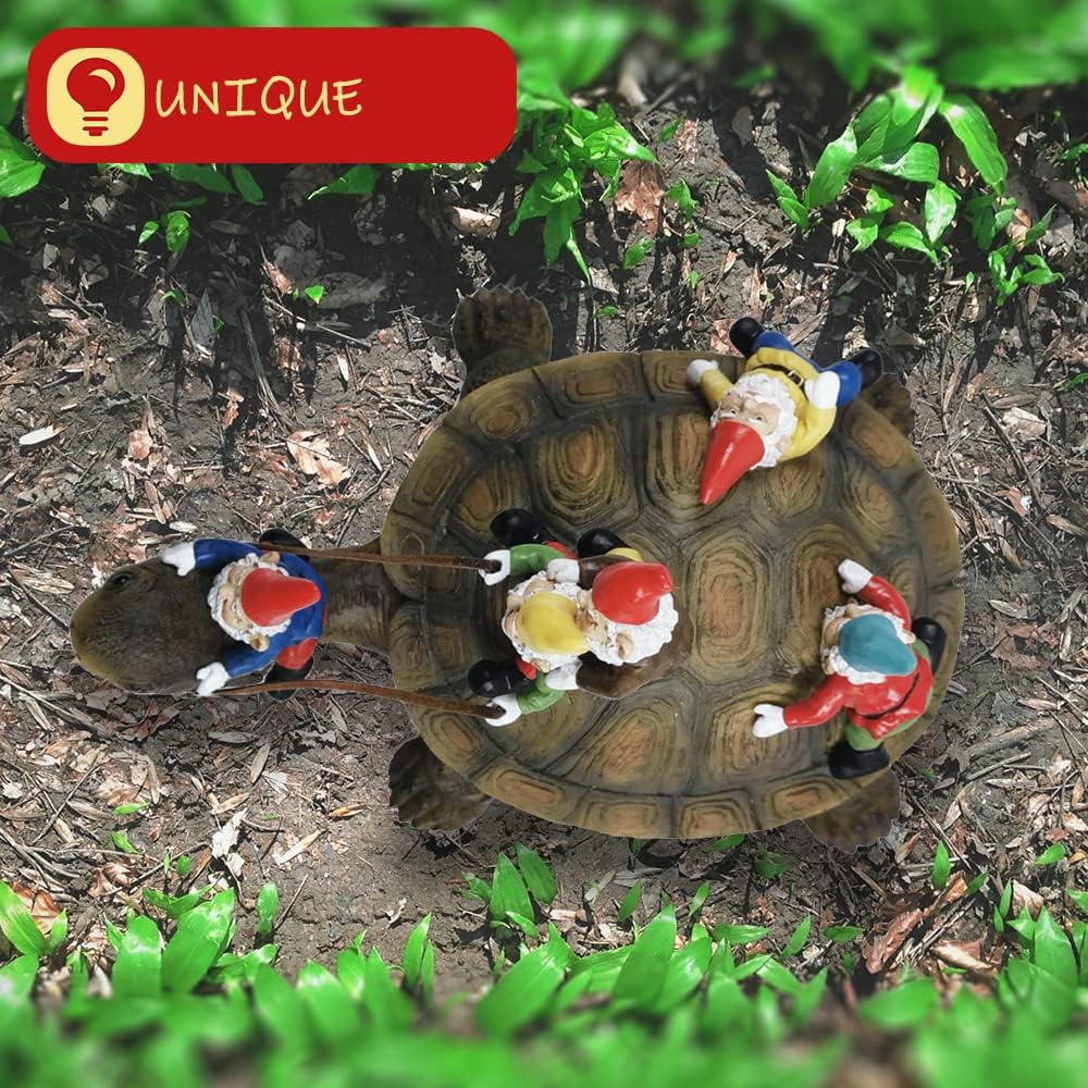 Shows a unique and whimsical way to use the product as a garden decoration, appealing to customers looking for creative outdoor decor.