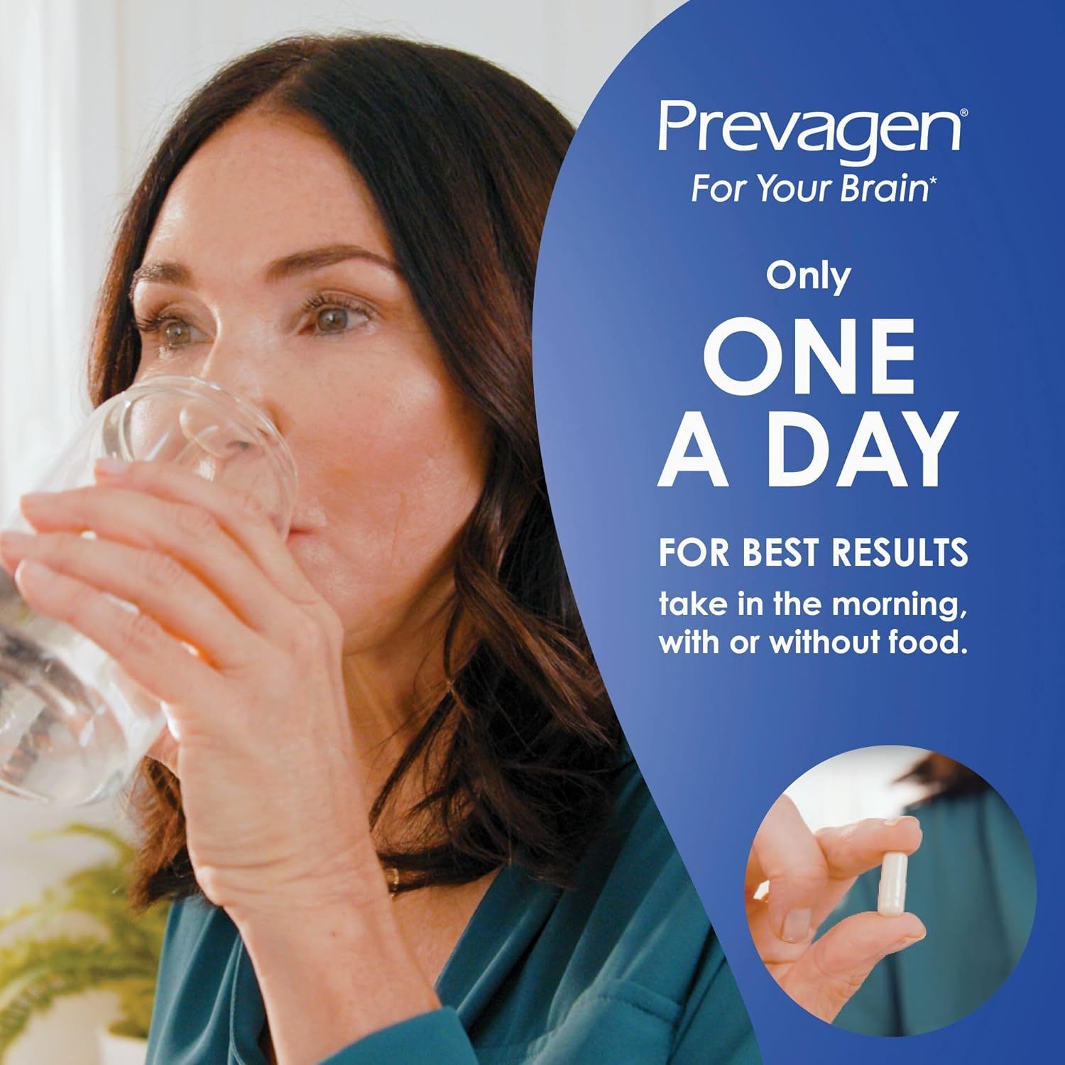 Emphasizes the convenience of taking only one pill per day for optimal brain health benefits.