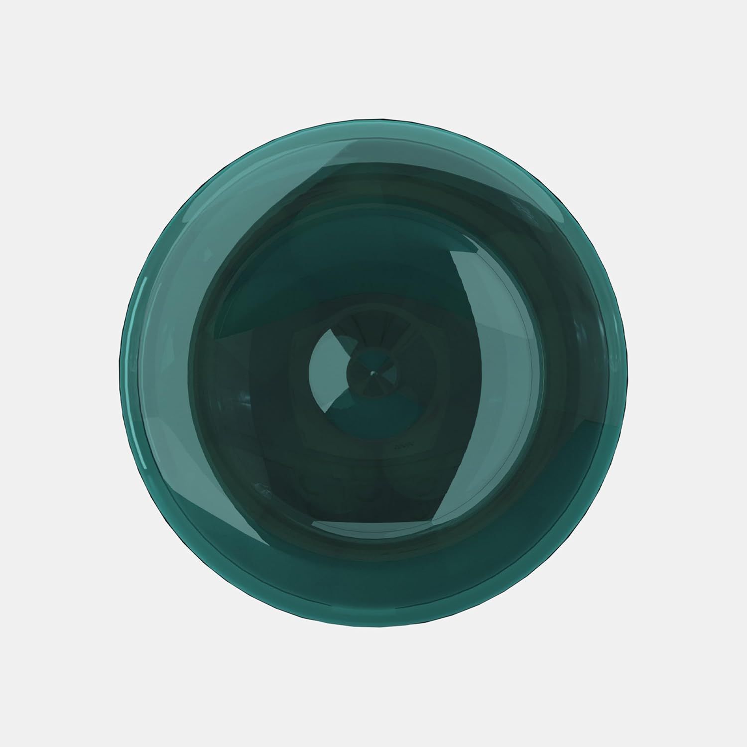 Showcases the vibrant teal color of the product, likely a plate or bowl.