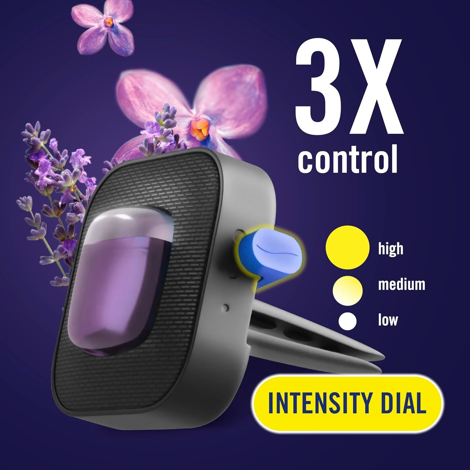 Highlights the product's adjustable intensity feature, allowing users to customize their experience with 3 levels of control.