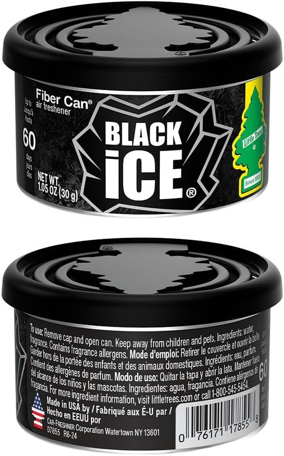 Highlights the specific 'Black Ice' scent of the air freshener product to appeal to customers looking for this particular fragrance.