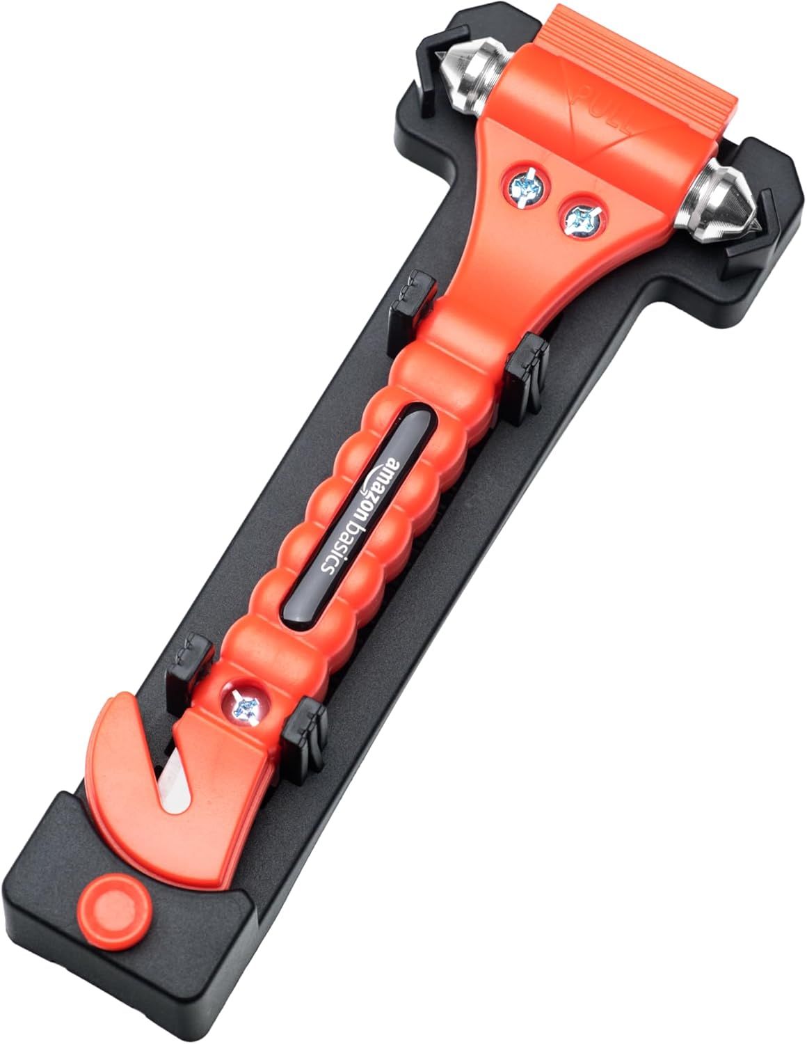 Highlights the product as a multi-functional emergency tool for breaking car windows and cutting seatbelts in dangerous situations.