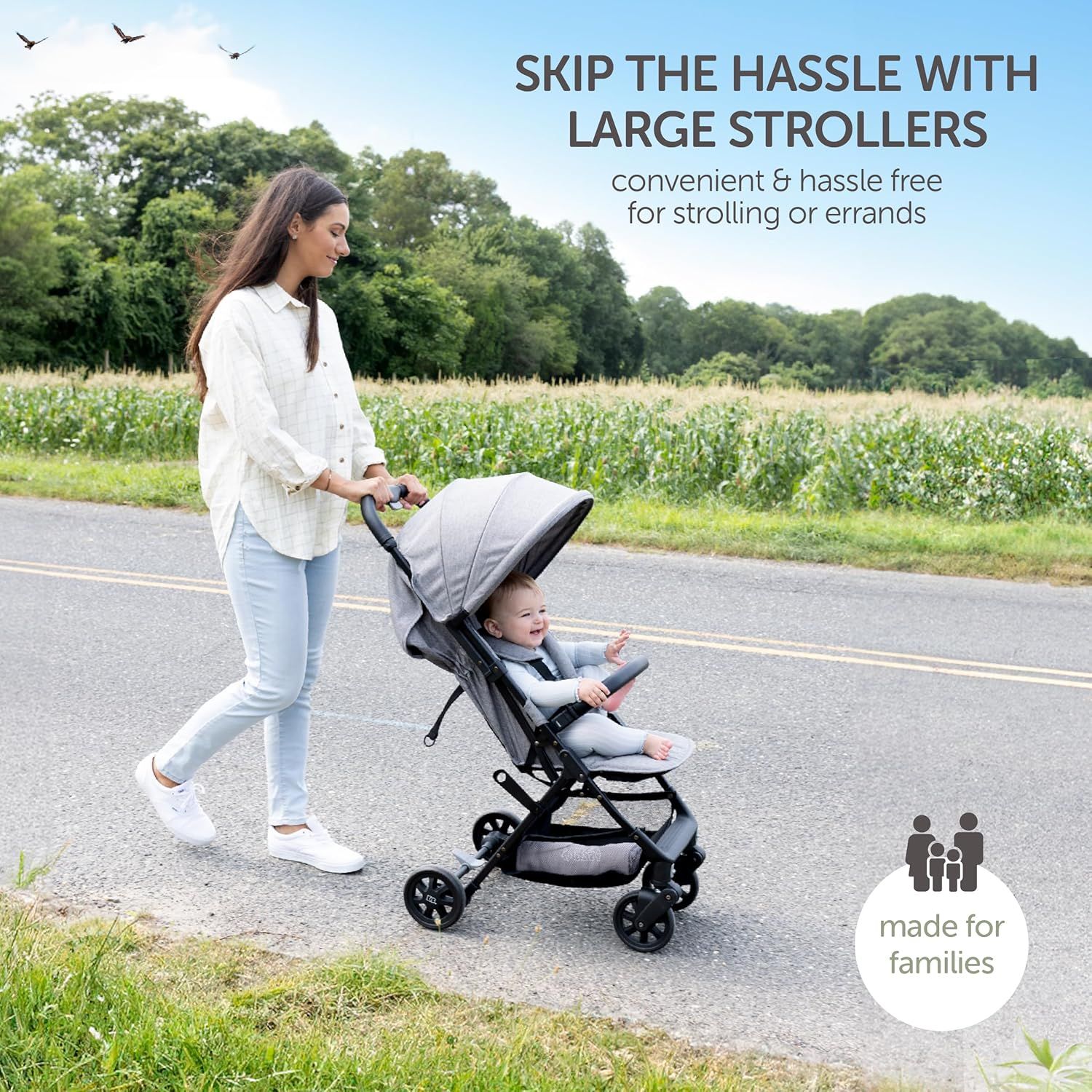 Emphasizes the convenience and ease of use of a smaller stroller compared to larger models.