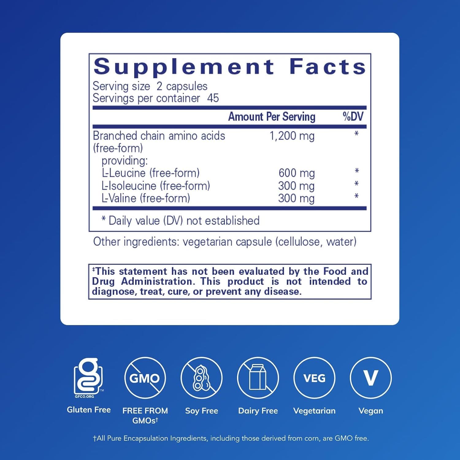 Communicates the nutritional content and multiple dietary certifications to help shoppers understand what's in the product and confirm it meets their dietary needs.
