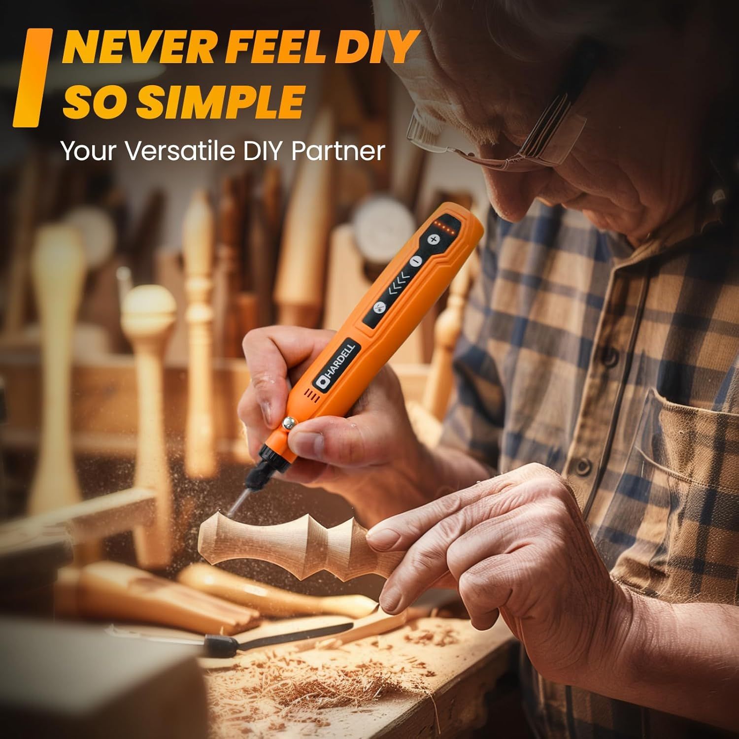 Communicates that the DIY tool is simple and accessible for anyone to use, making DIY projects feel approachable and not intimidating.