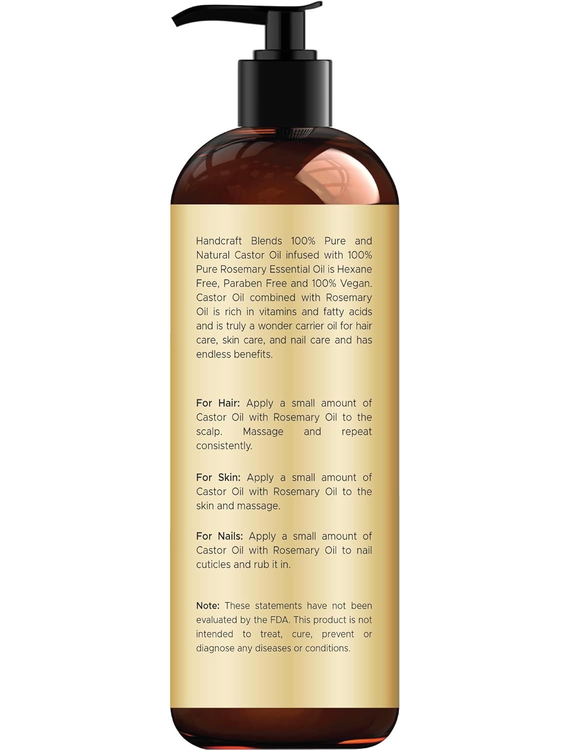 Demonstrates the versatility of the castor oil with rosemary by showing it can be used for hair, skin, and nail care applications. Provides step-by-step instructions on how to apply the product for…