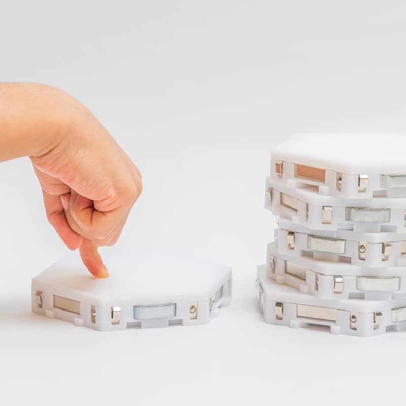 Demonstrates that the product features a stackable design for easy storage and space-saving organization.