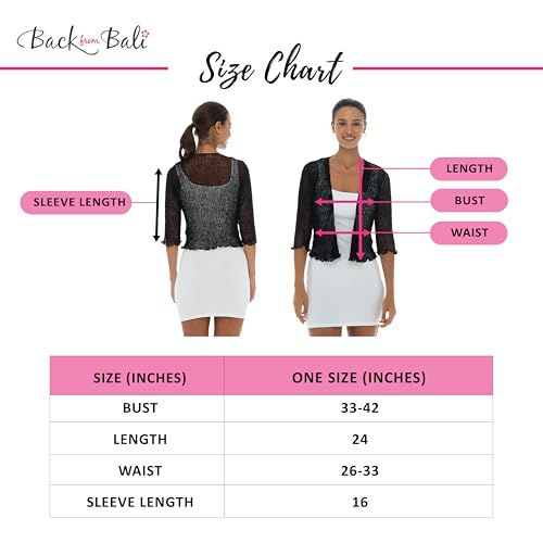 Provides detailed measurements for bust, waist, length, and sleeve length to help shoppers determine if the product will fit them correctly.