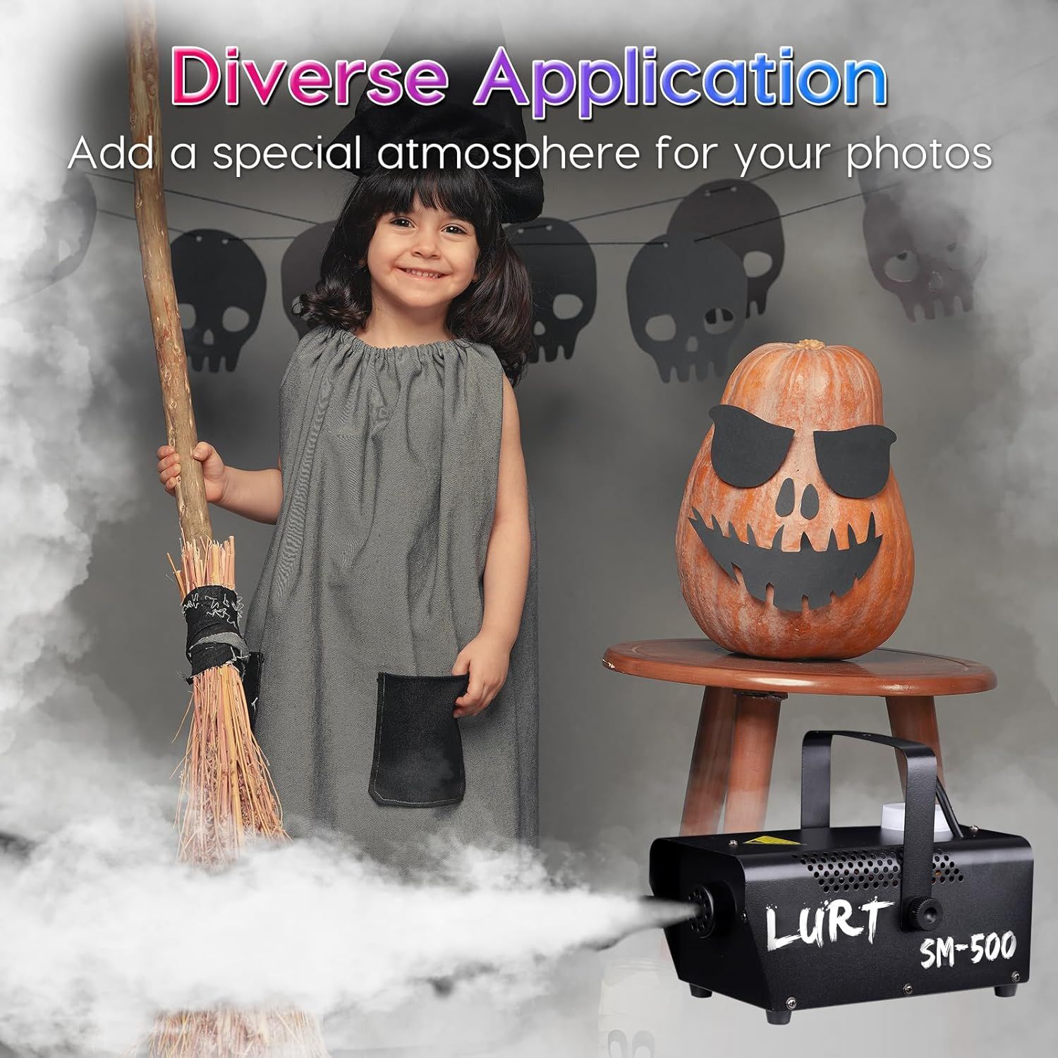 Demonstrates how the product can be used to create special atmospheric effects for photos, particularly for seasonal or themed photography setups.