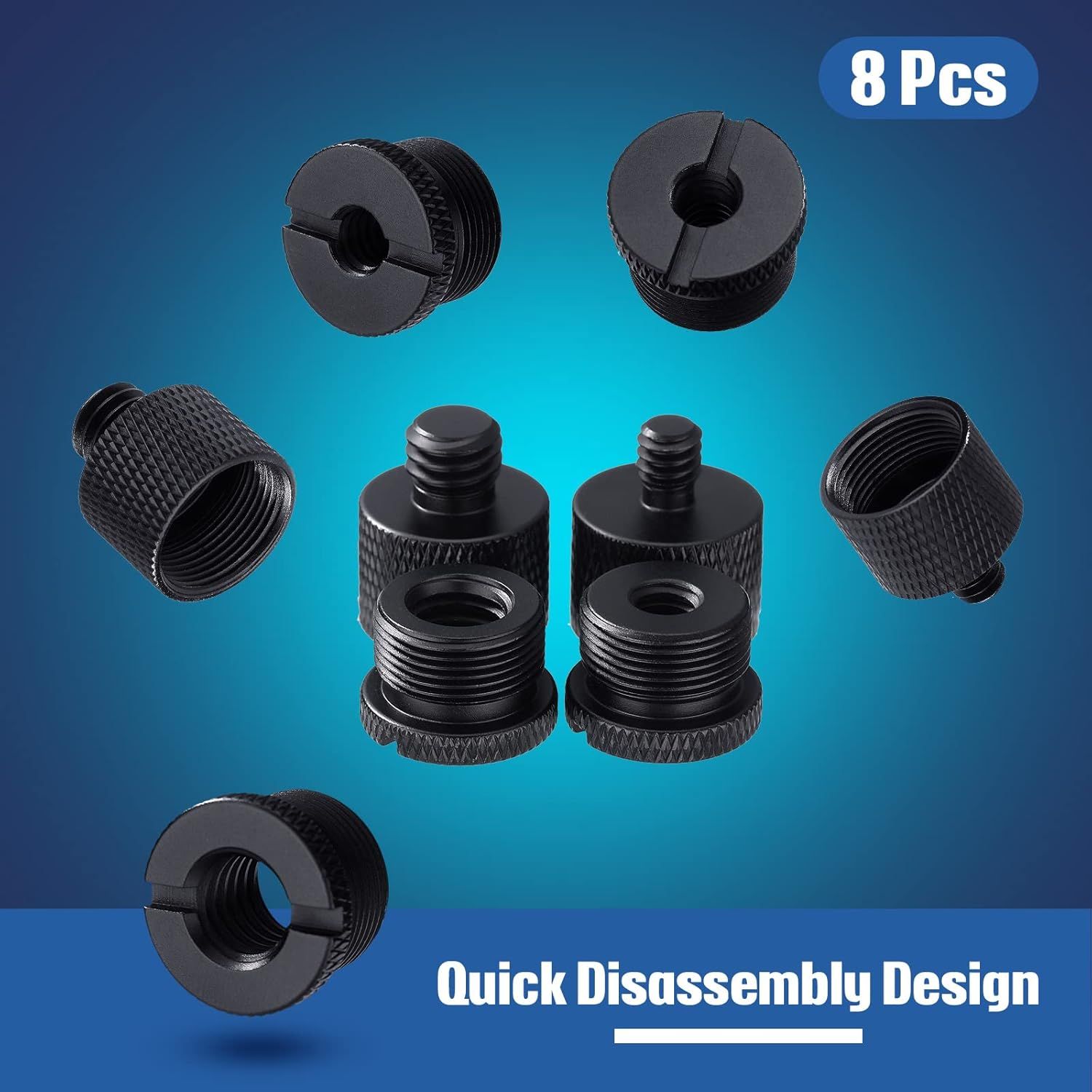 Highlights the product's quick disassembly feature to reassure shoppers that the fittings are easy to install and remove without tools.