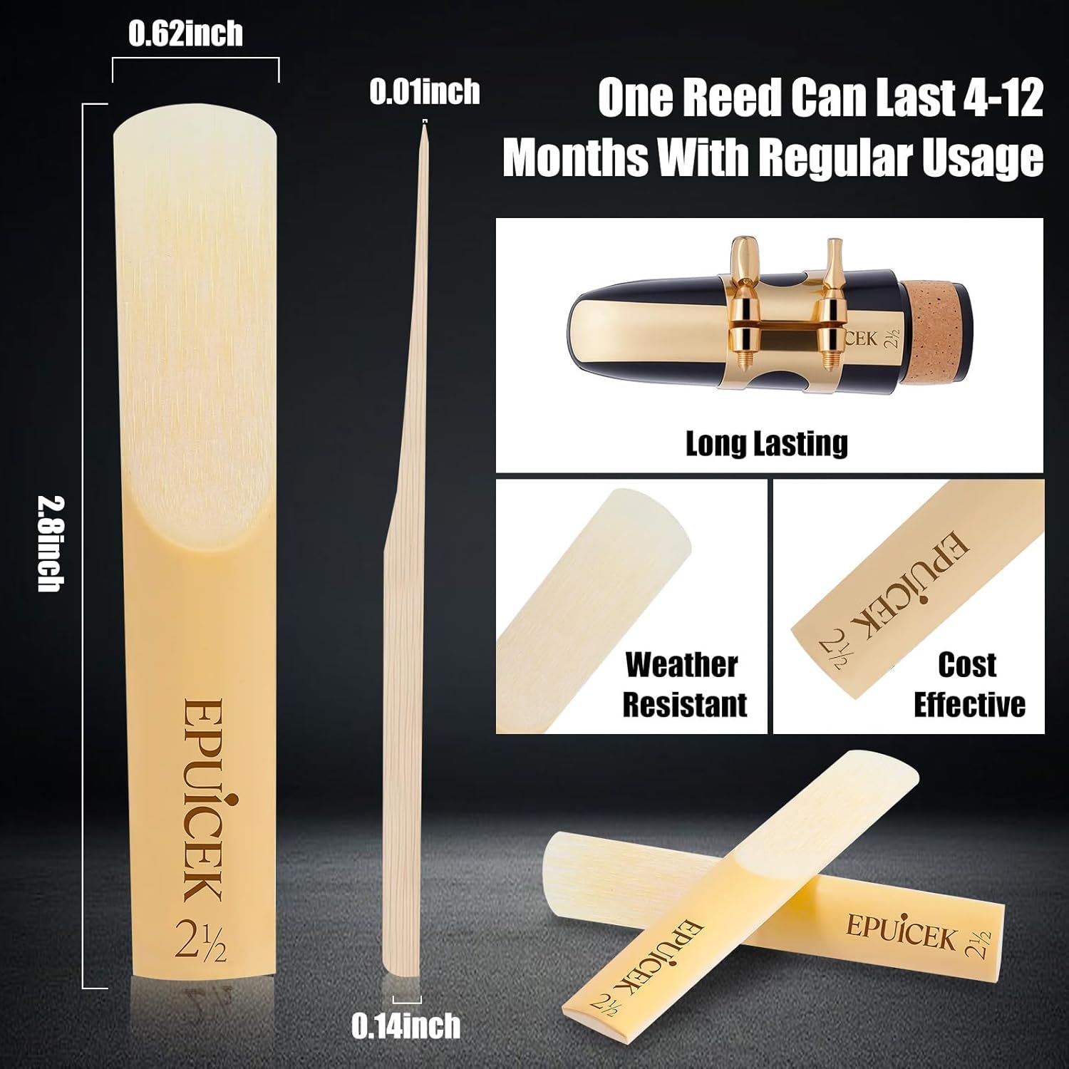 Communicates multiple benefits of the reed product including durability (4-12 months lifespan), weather resistance, and cost effectiveness to help shoppers understand the value proposition. Provides…