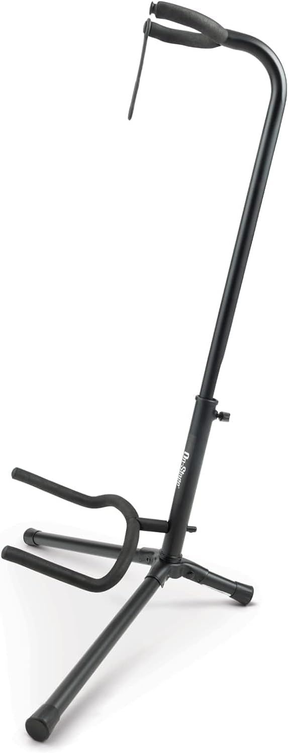 Shows the full guitar stand in a clean white background to help shoppers visualize the complete product structure and design without distractions.