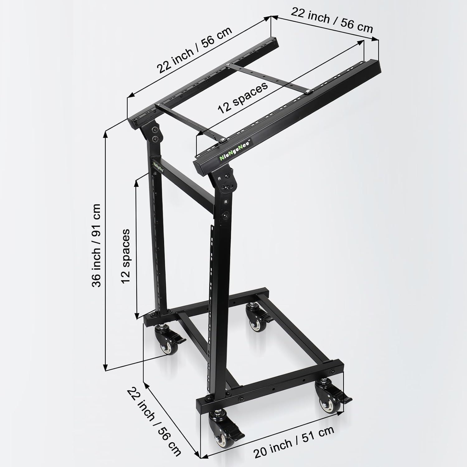 Provides precise measurements of the rack in both inches and centimeters to help shoppers understand the exact physical size and ensure it fits their space…